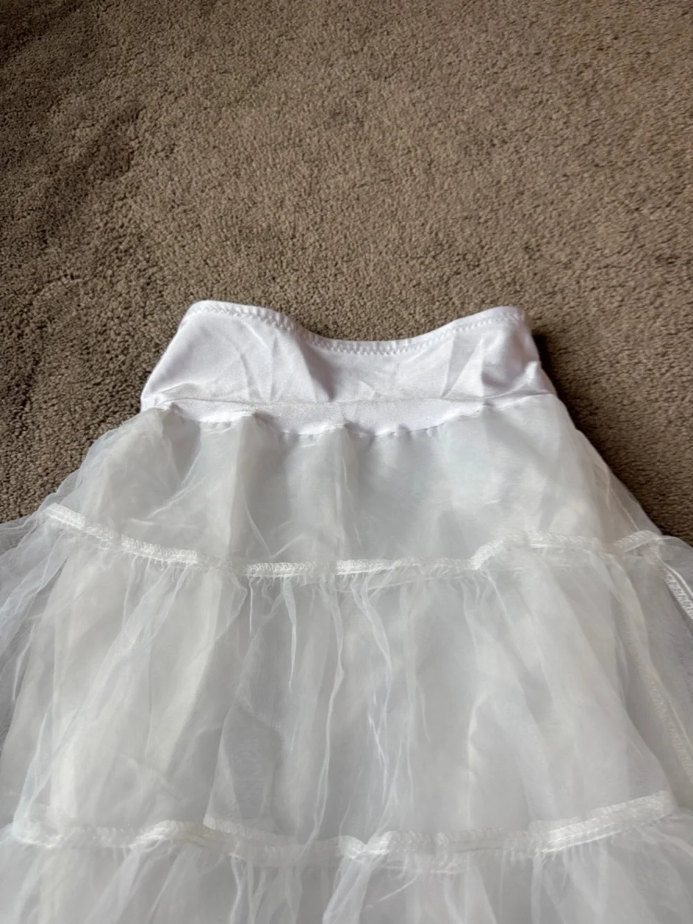 Grace Karin White Tiered Tulle Skirt Girls 6–7Y Party Flower Girl